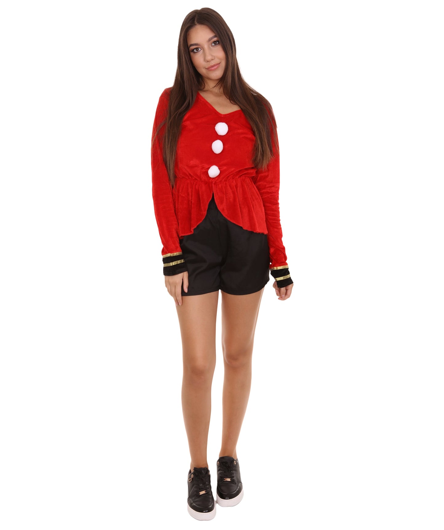 Women's Circus Ringmaster Funny Costume | Red & Black Halloween Costume