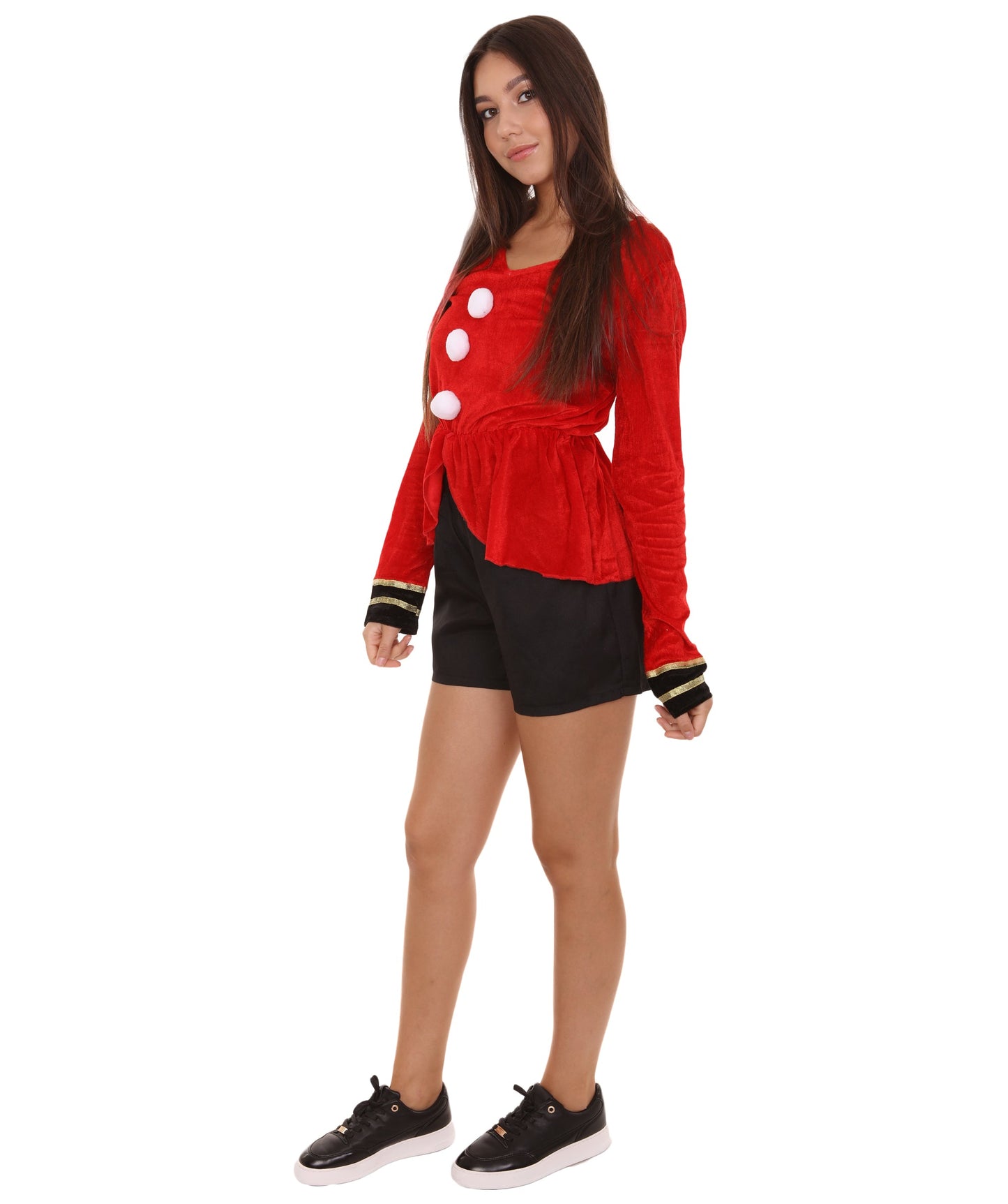 Women's Circus Ringmaster Funny Costume | Red & Black Halloween Costume