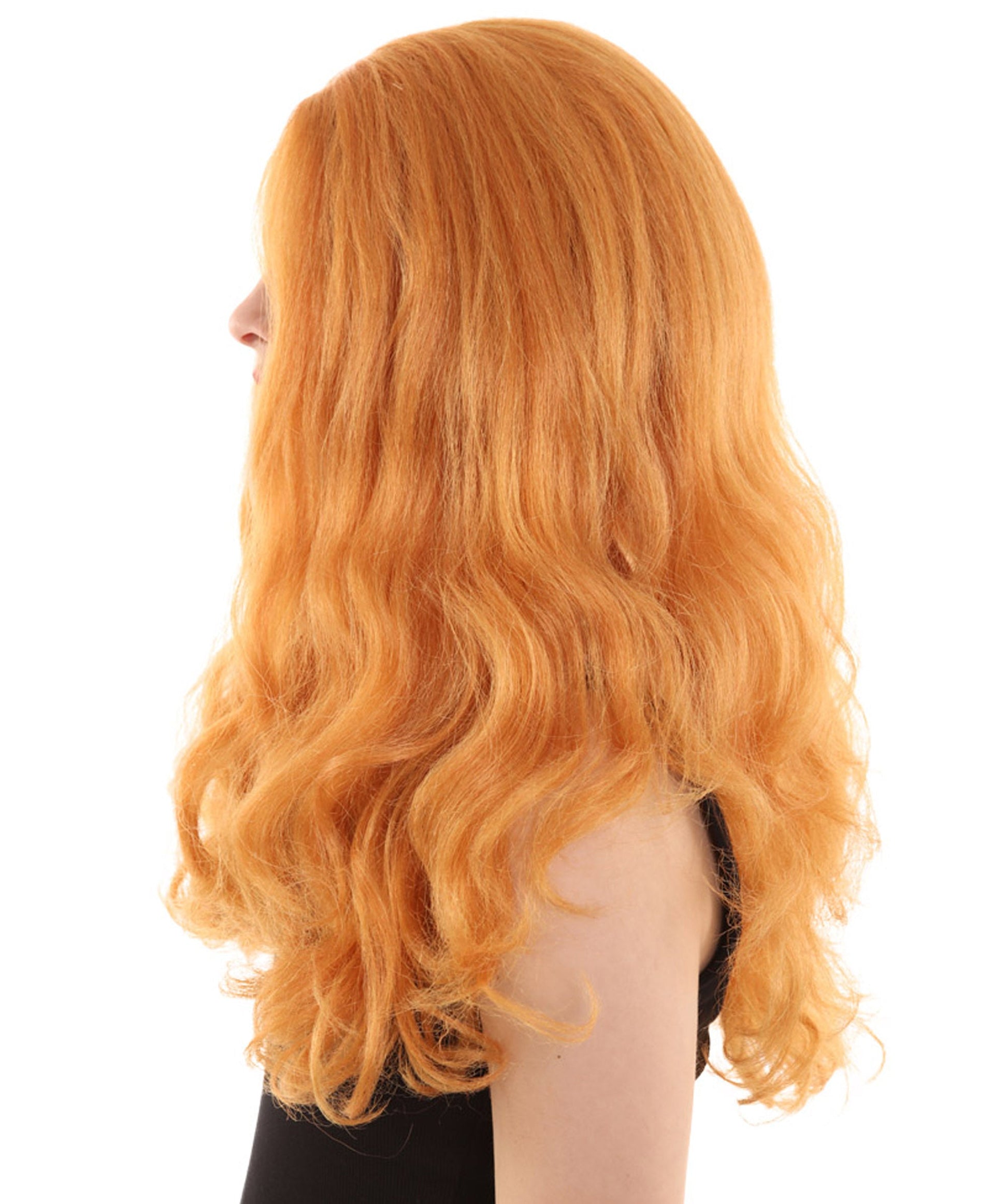 Adult Women's Orange Color Wavy