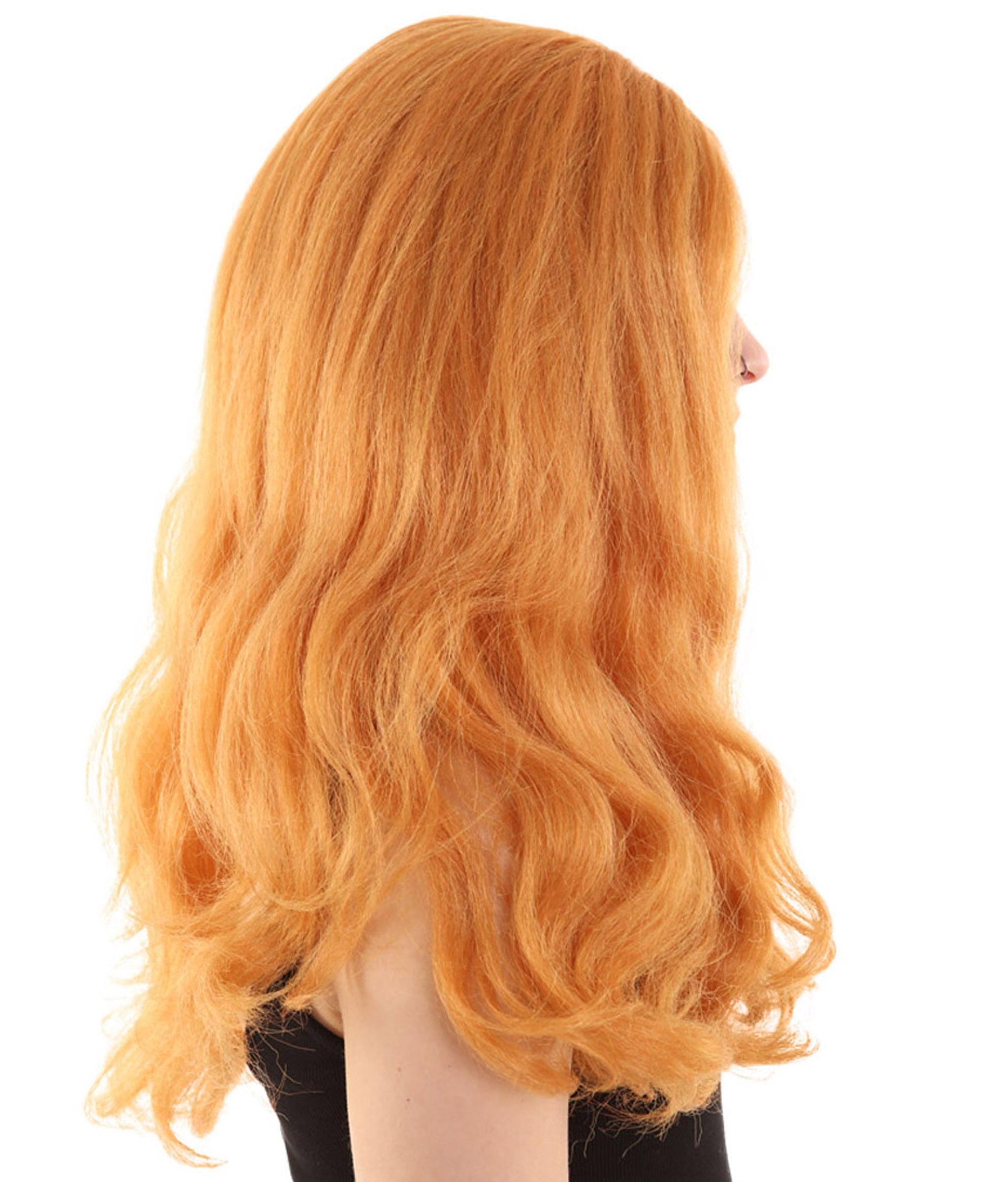 Adult Women's Orange Color Wavy