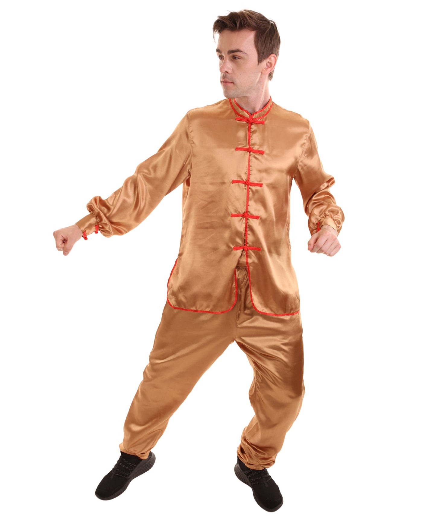 Brown Chinese Traditional Kung Fu Costume