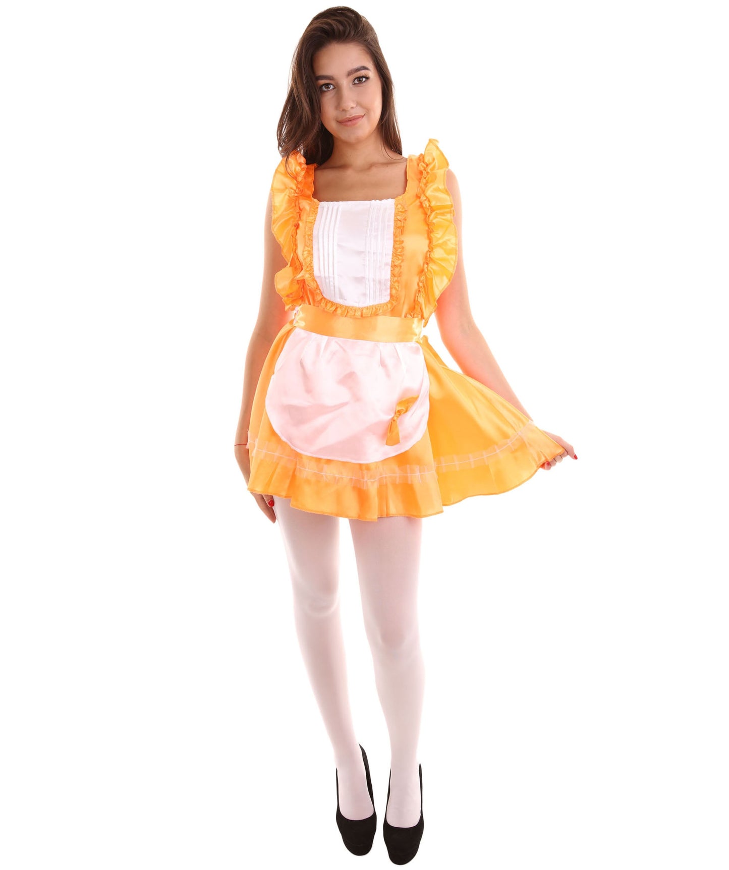 Orange French Maid Uniform Costume