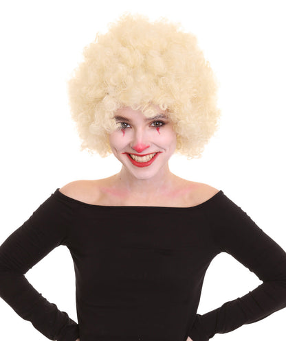 Clown Collection | Women's Blonde  Color Curly Afro Clown Wig