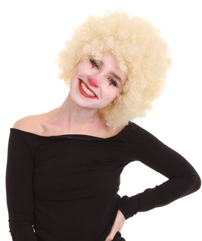 Clown Collection | Women's Blonde  Color Curly Afro Clown Wig