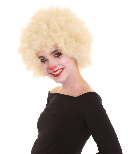 Clown Collection | Women's Blonde  Color Curly Afro Clown Wig