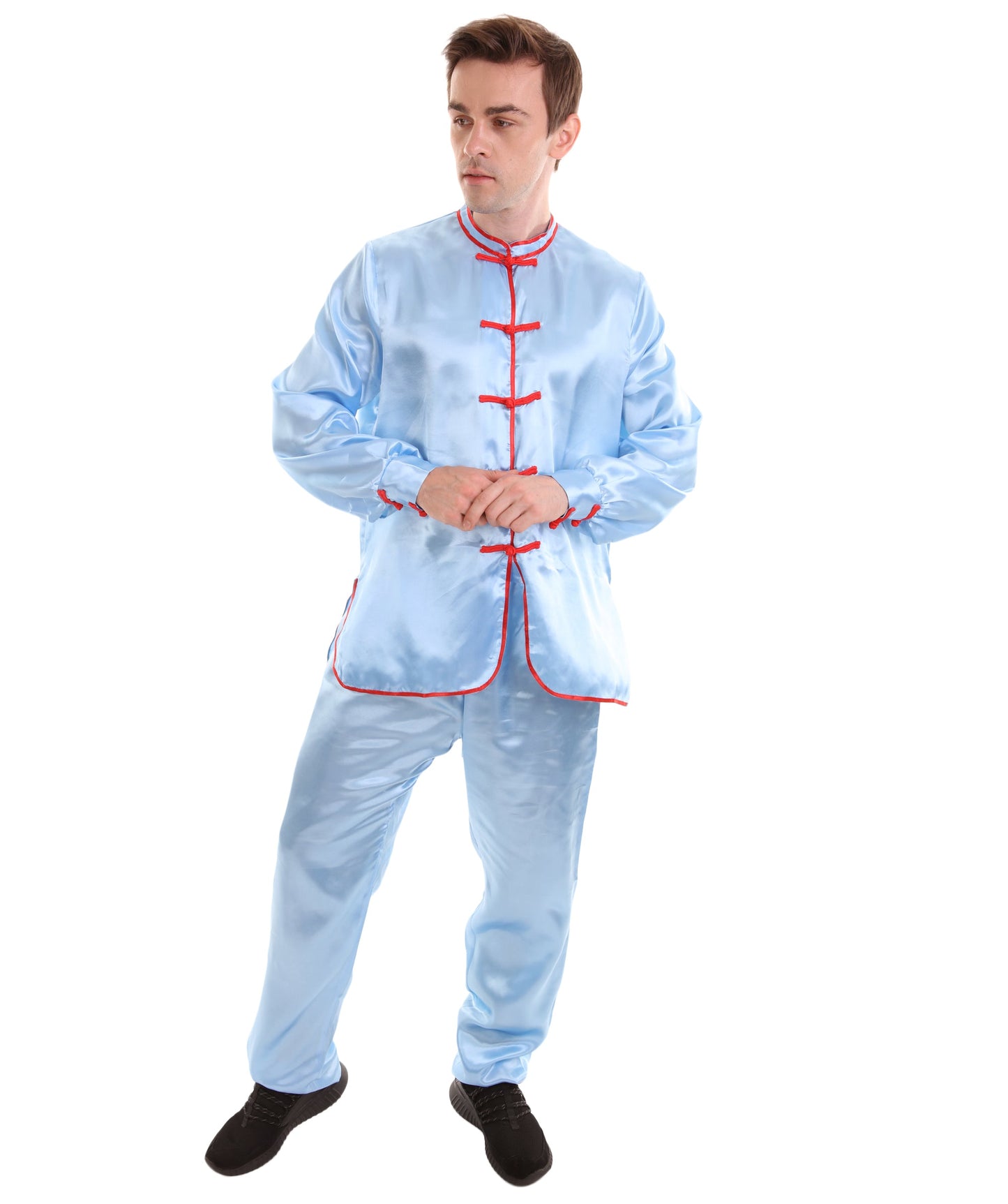 Light Blue Chinese Traditional Kung Fu Costume