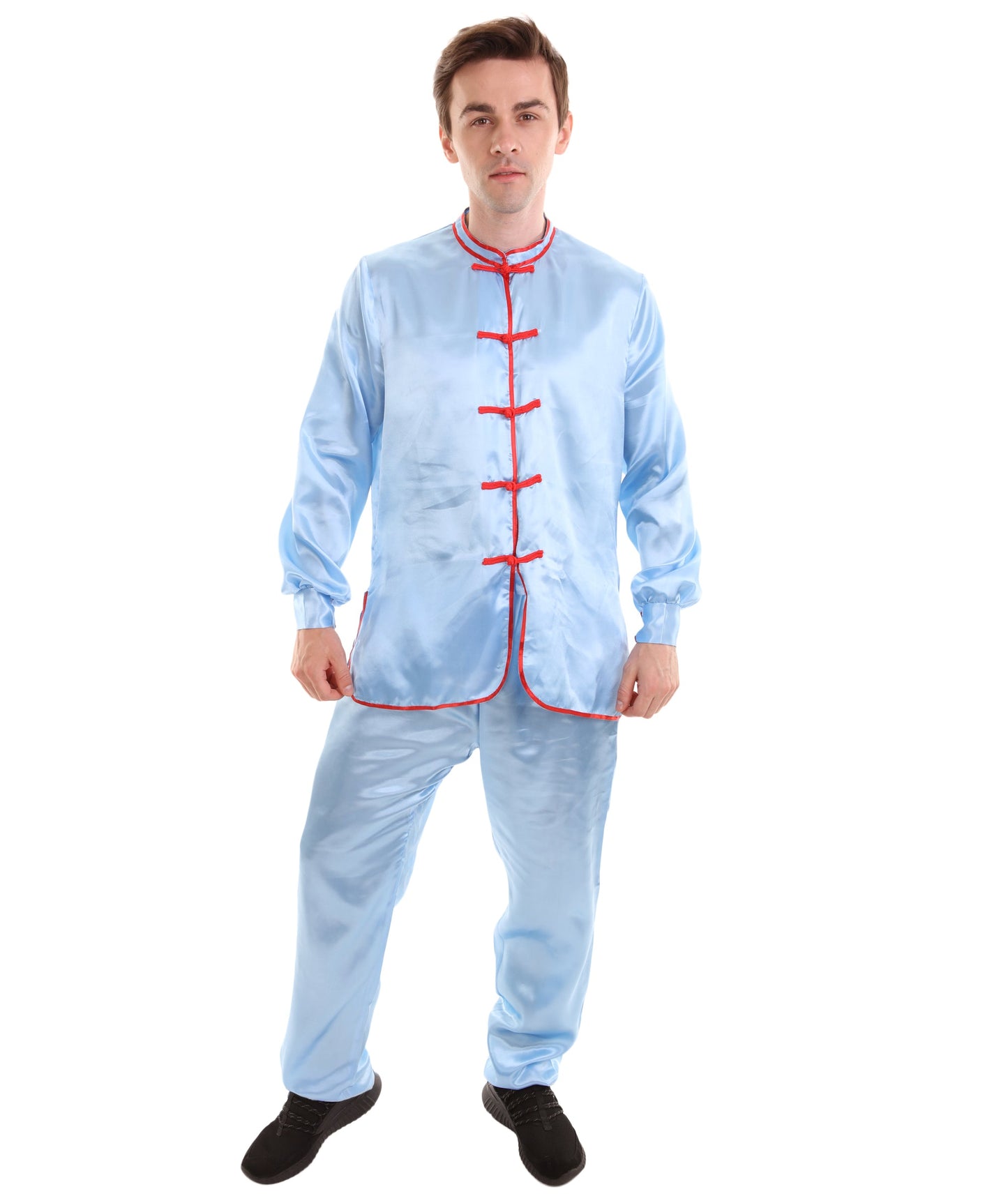 Light Blue Chinese Traditional Kung Fu Costume