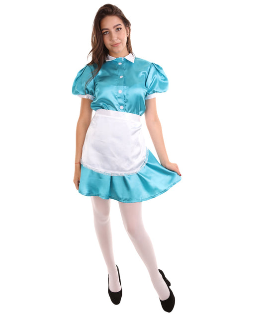 French Maid Aqua Blue Costume