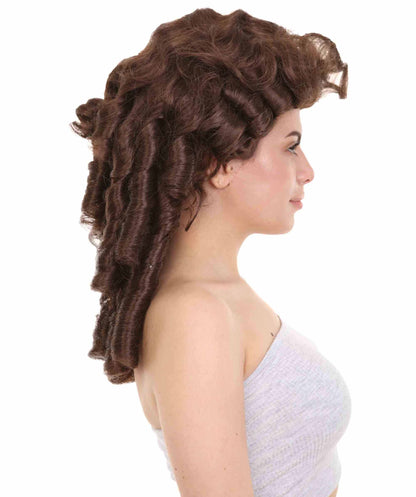 Brown Women's Colonial Lady White Historical Wigs