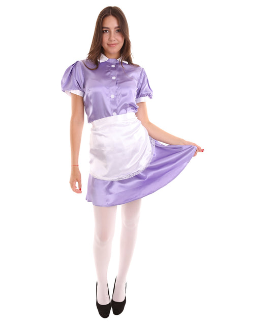 Medium Purple French Maid Costume