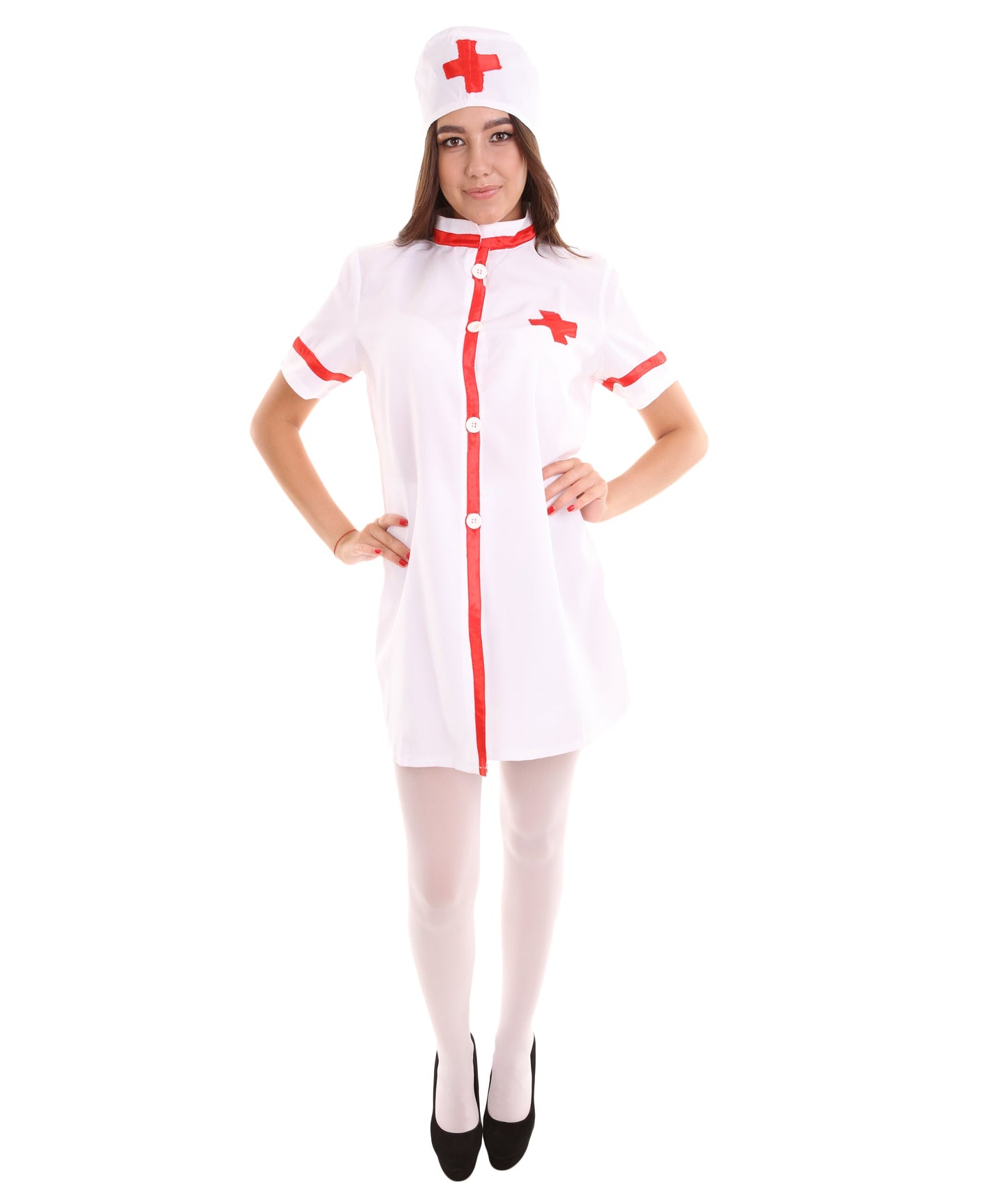 Red White Nurse Costume