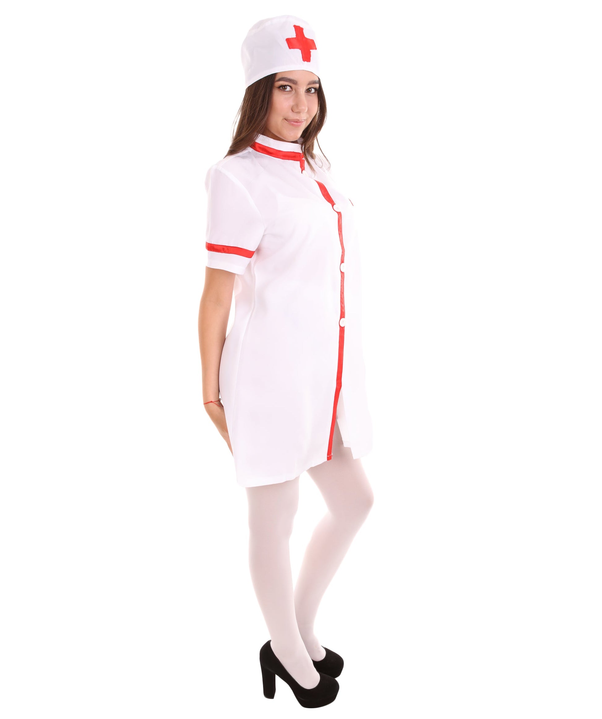 Red White Nurse Costume