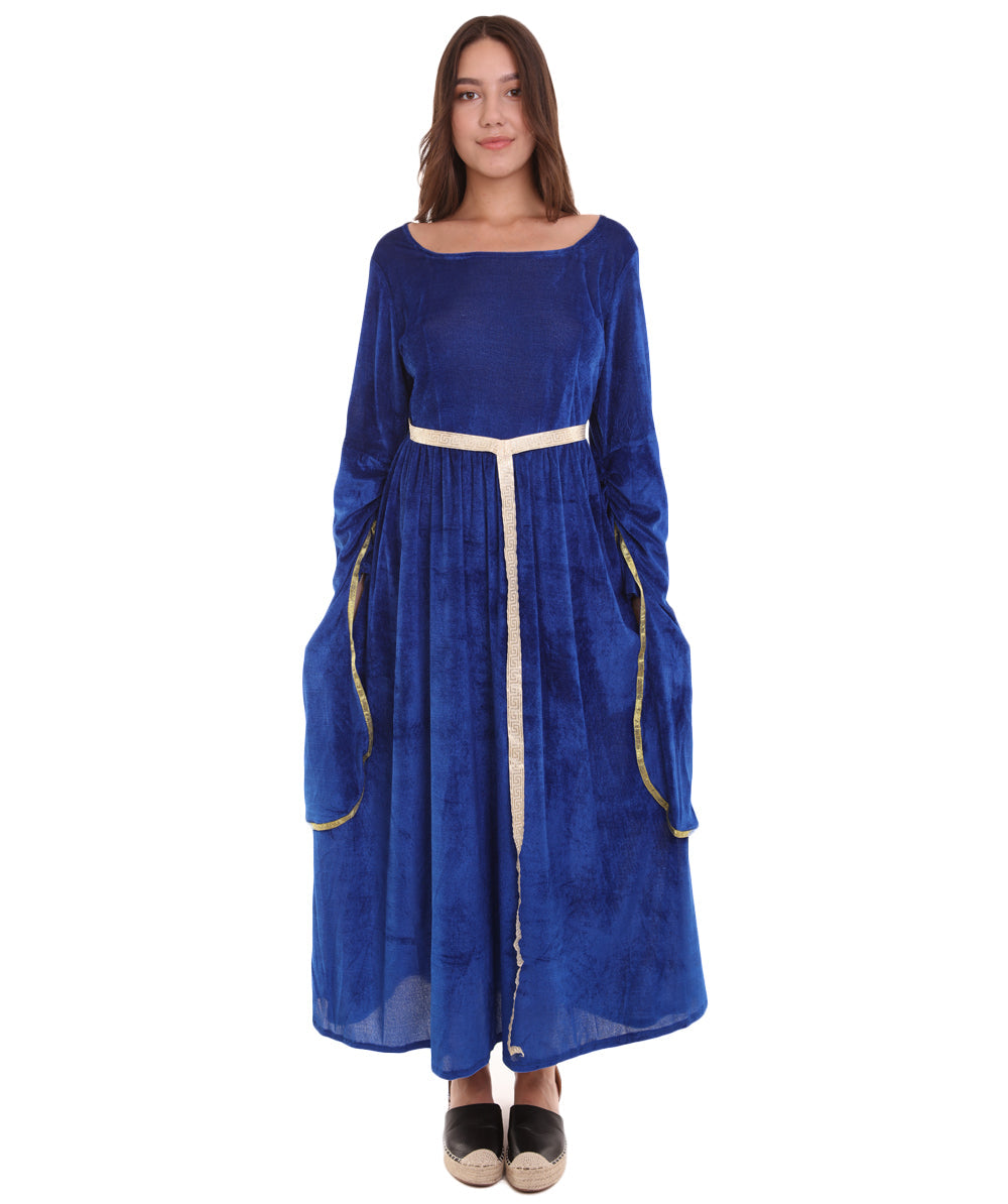 Women's Lady Guinevere  Medieval Renaissance Costume | Blue Fancy Costume