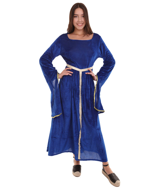 Women's Lady Guinevere  Medieval Renaissance Costume | Blue Fancy Costume