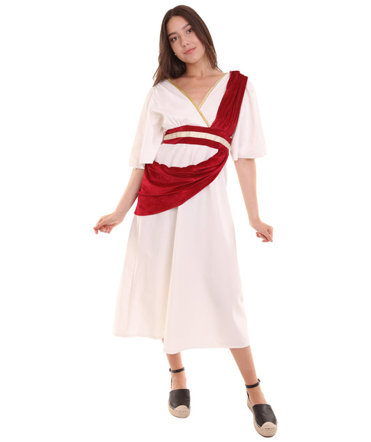 Women's Greek Goddess Costume | White Fancy Costume