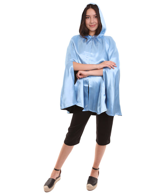 Blue Reversible Hooded Cape Costume