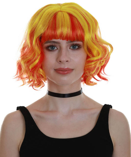Ray of Light | Women's Orange Color Wavy Shoulder Length Trendy Ray of Light Wig