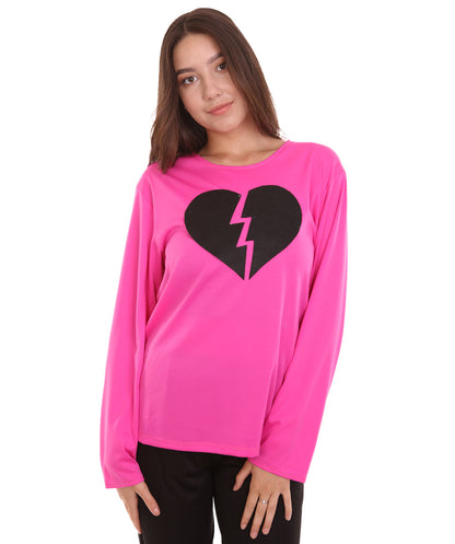 Hot Pink Broken Heart Costume