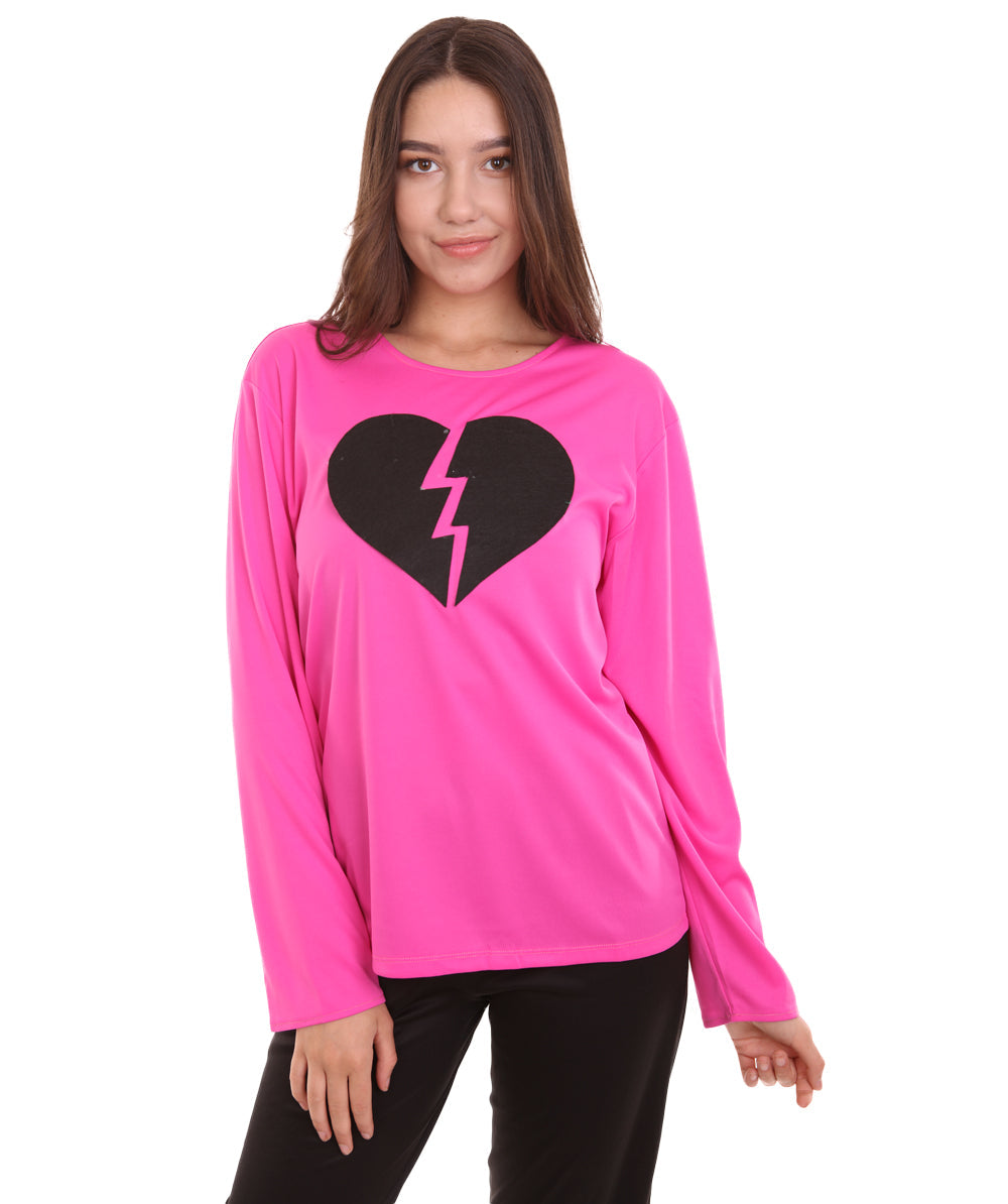 Hot Pink Broken Heart Costume