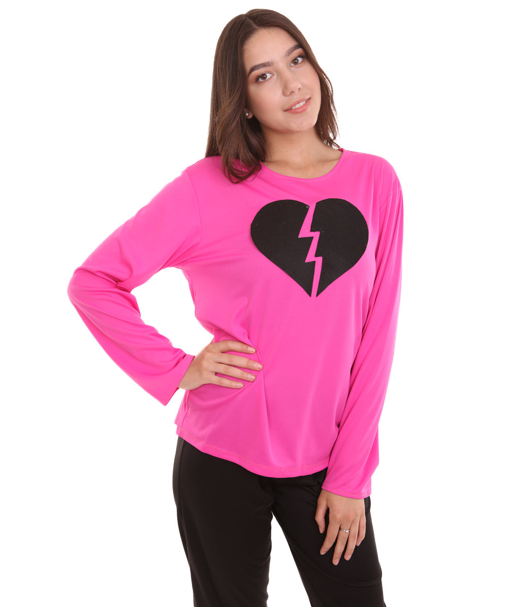 Hot Pink Broken Heart Costume