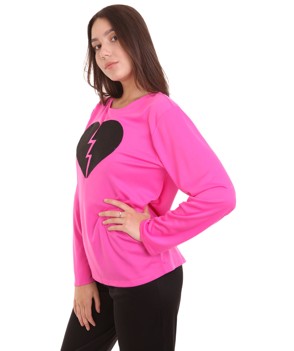 Hot Pink Broken Heart Costume