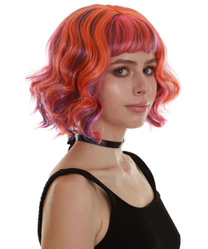 Ray of Light | Women's Pink Color Wavy Shoulder Length Trendy Ray of Light Wig