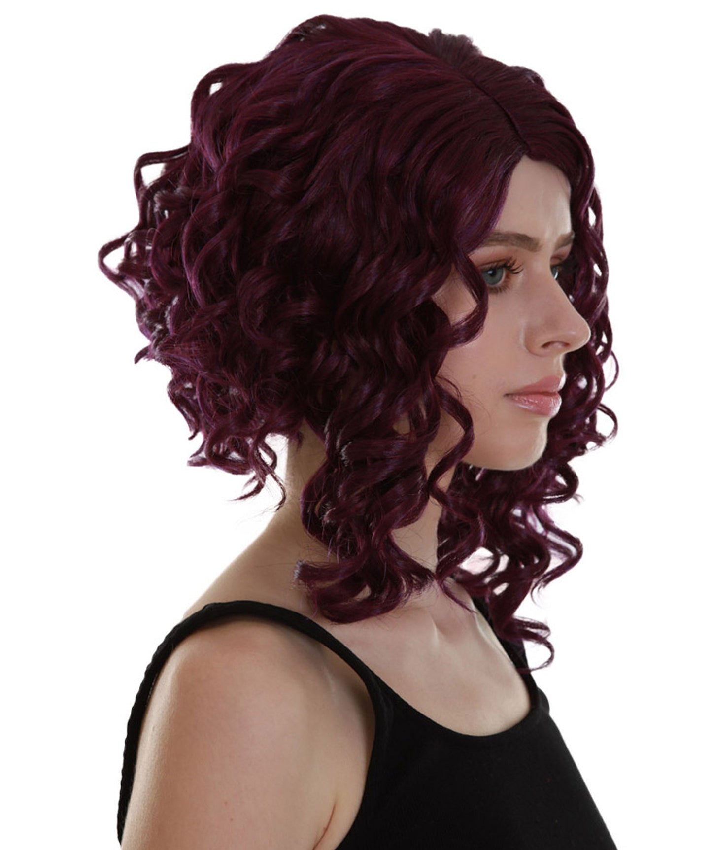 Enchanted Skye | Women's Purple Color Curly Shoulder Length Trendy Enchanted Skye Wig