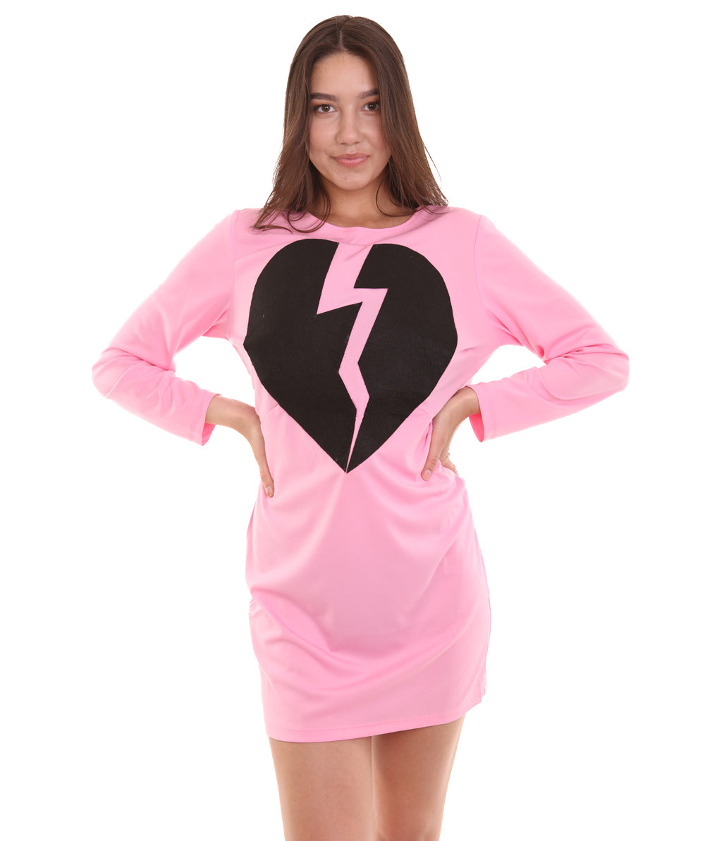 Broken Heart Pink Costume