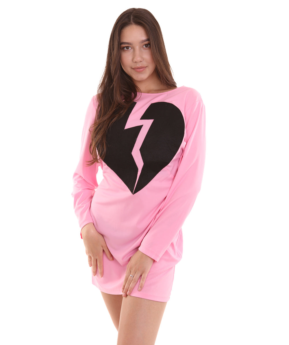 Broken Heart Pink Costume