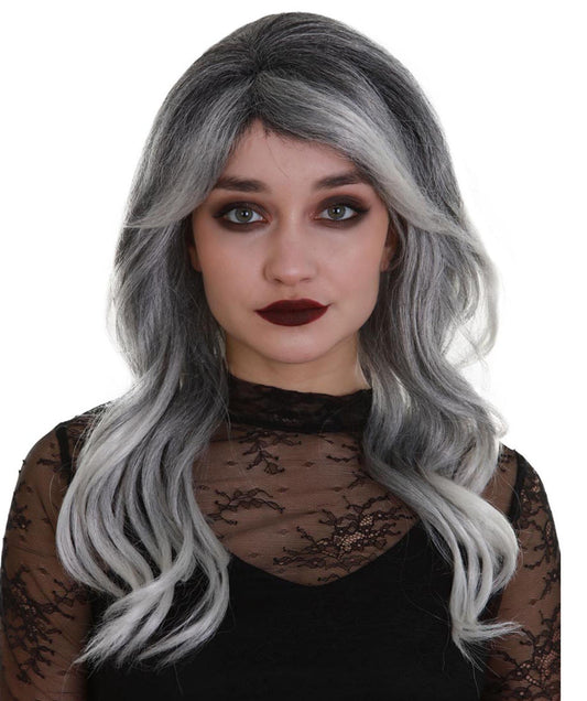 silver wavy wig
