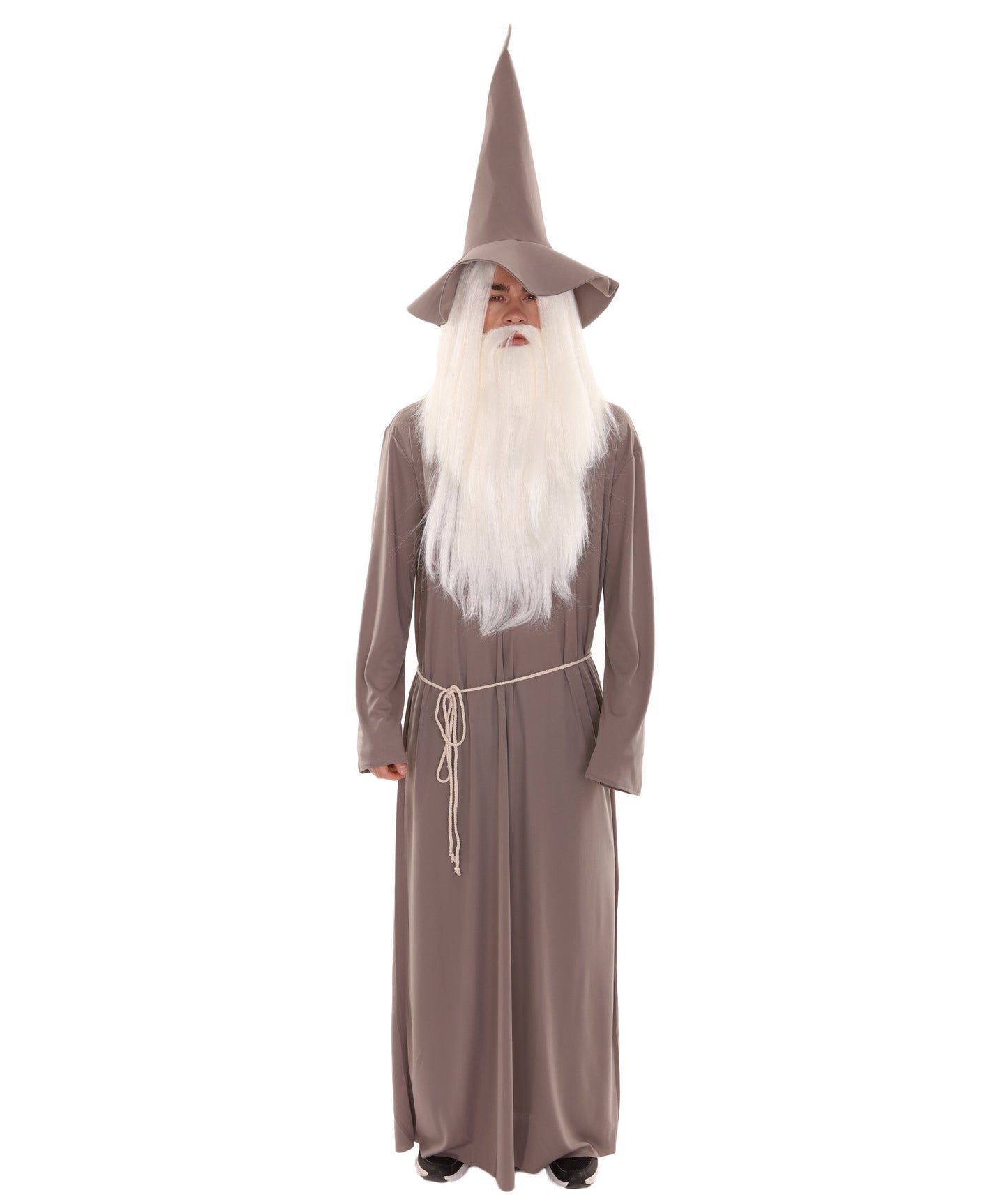 Men's Wizard Hat & Robe TV/Movie Costume | Grey Fancy Costume