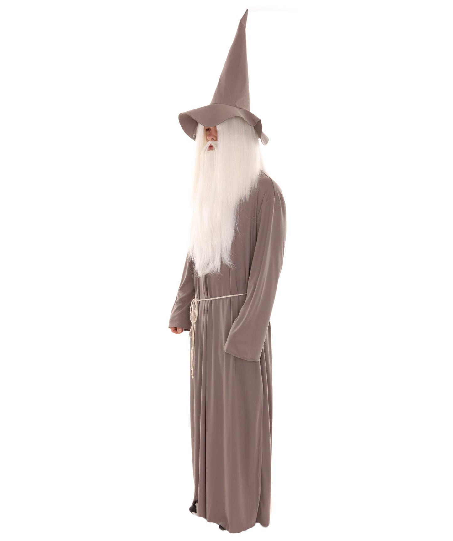 Men's Wizard Hat & Robe TV/Movie Costume | Grey Fancy Costume