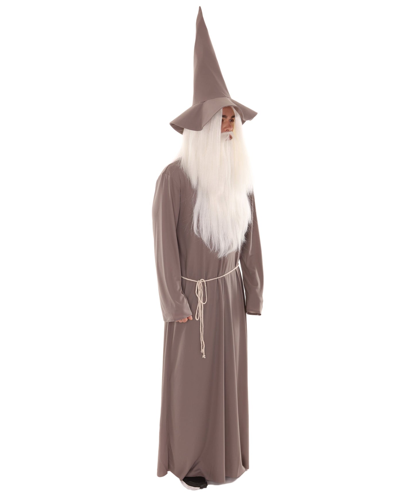 Men's Wizard Hat & Robe TV/Movie Costume | Grey Fancy Costume