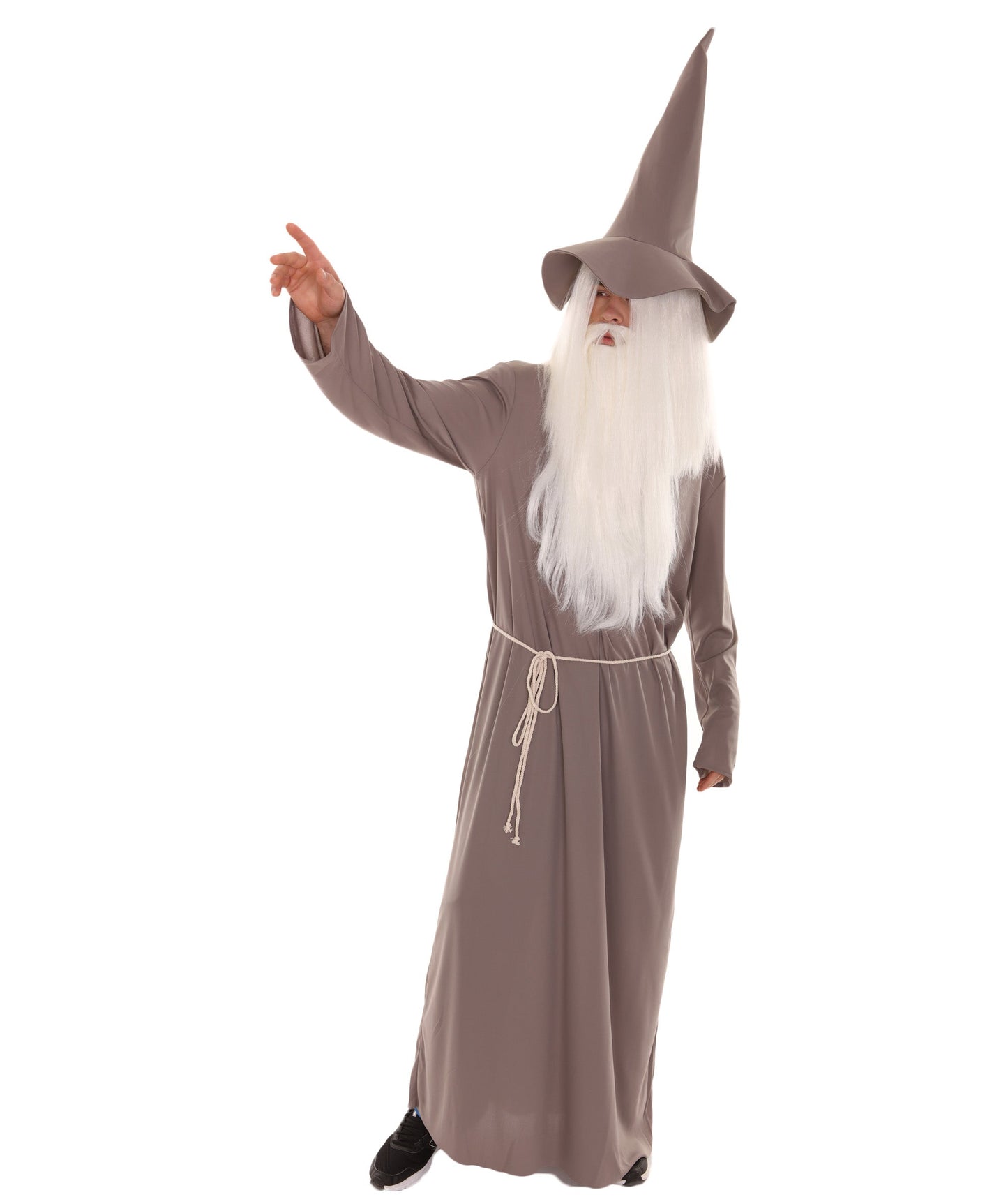 Men's Wizard Hat & Robe TV/Movie Costume | Grey Fancy Costume