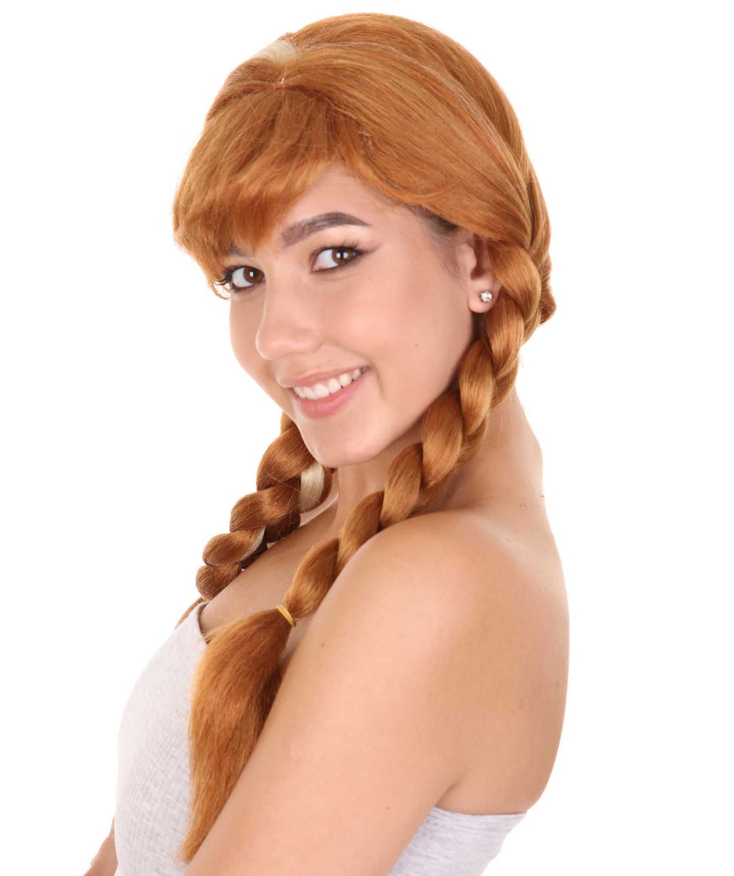 Womens Princess of Kingkom Wig , Brown TV/Movie Wigs , Premium Breathable Capless Cap