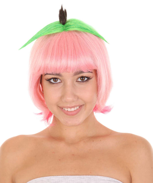 Peach Womens Wig | Bob Party Ready Halloween Wigs | Premium Breathable Capless Cap
