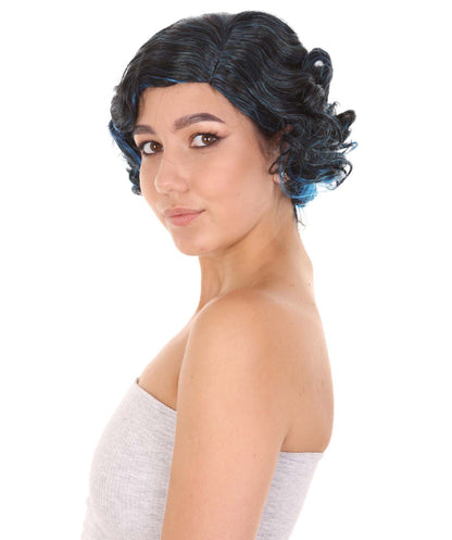 Blue Black Womens Peculiar Wig