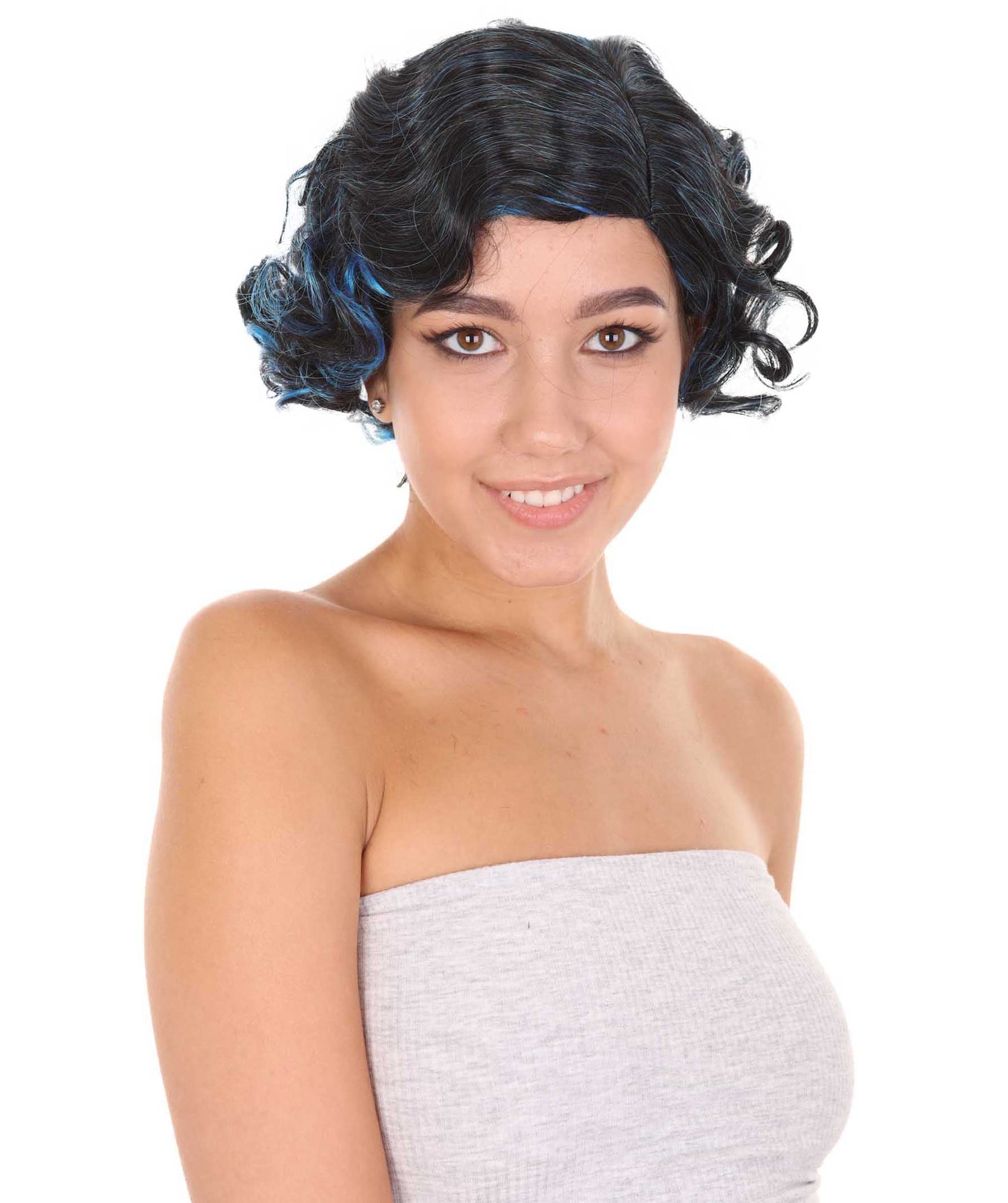 Blue Black Womens Peculiar Wig