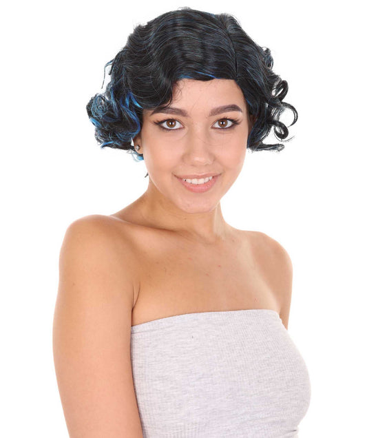 Blue Black Womens Peculiar Wig