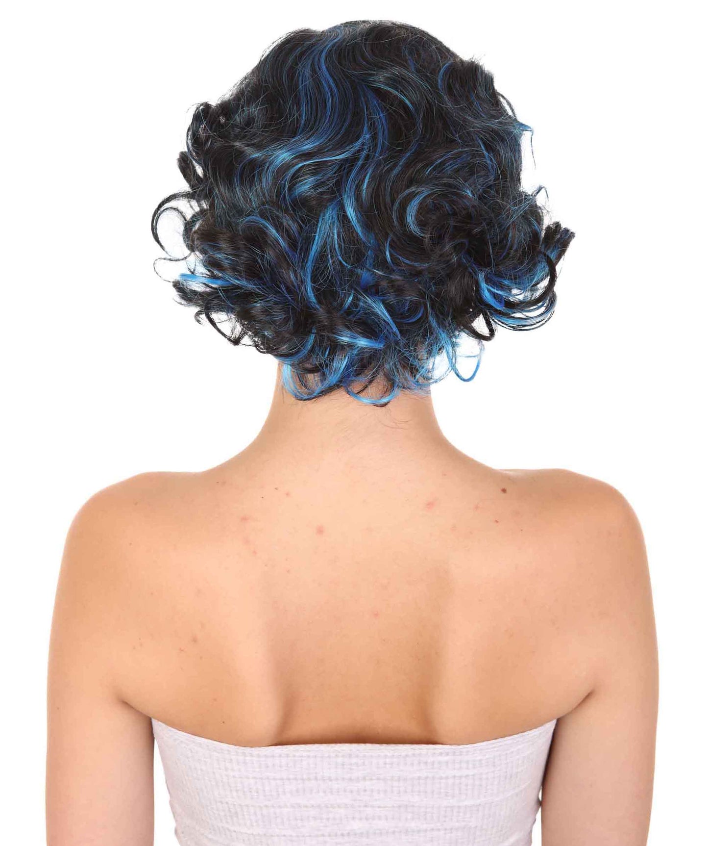 Blue Black Womens Peculiar Wig