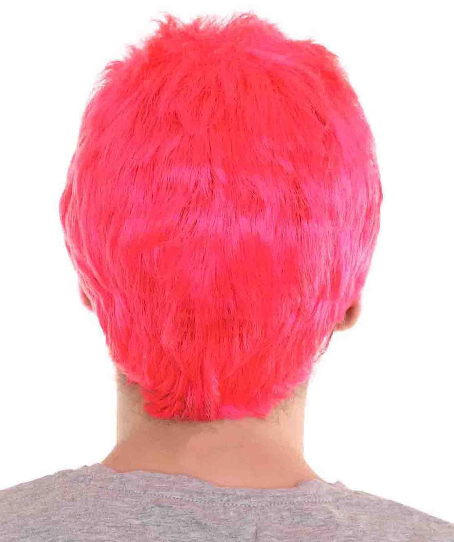 Neon Pink Men Fancy Wig