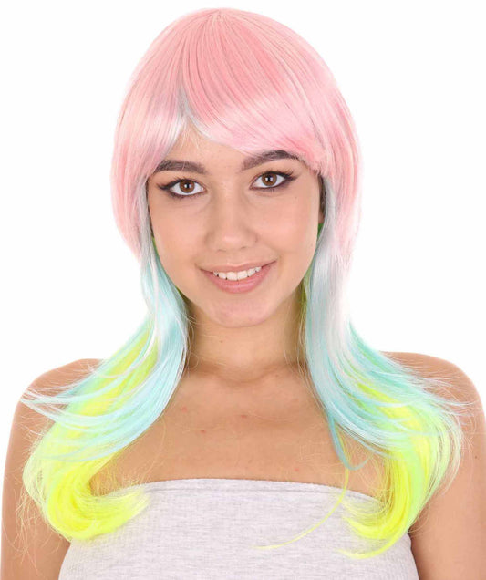 Rainbow Long Straight Women’s Wig
