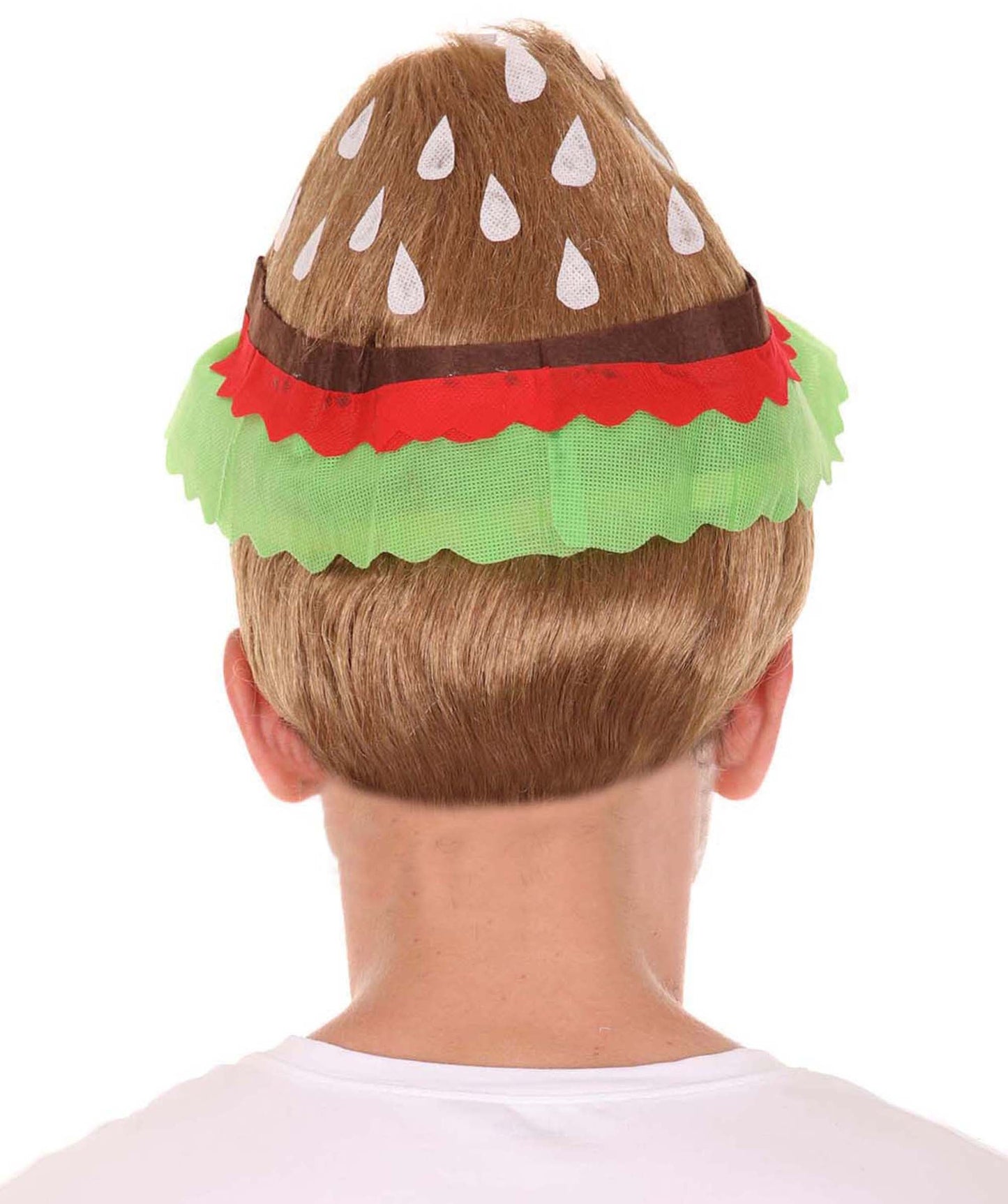 Burger Unisex Wig | Food Theme Fancy Halloween Wig | Premium Breathable Capless Cap