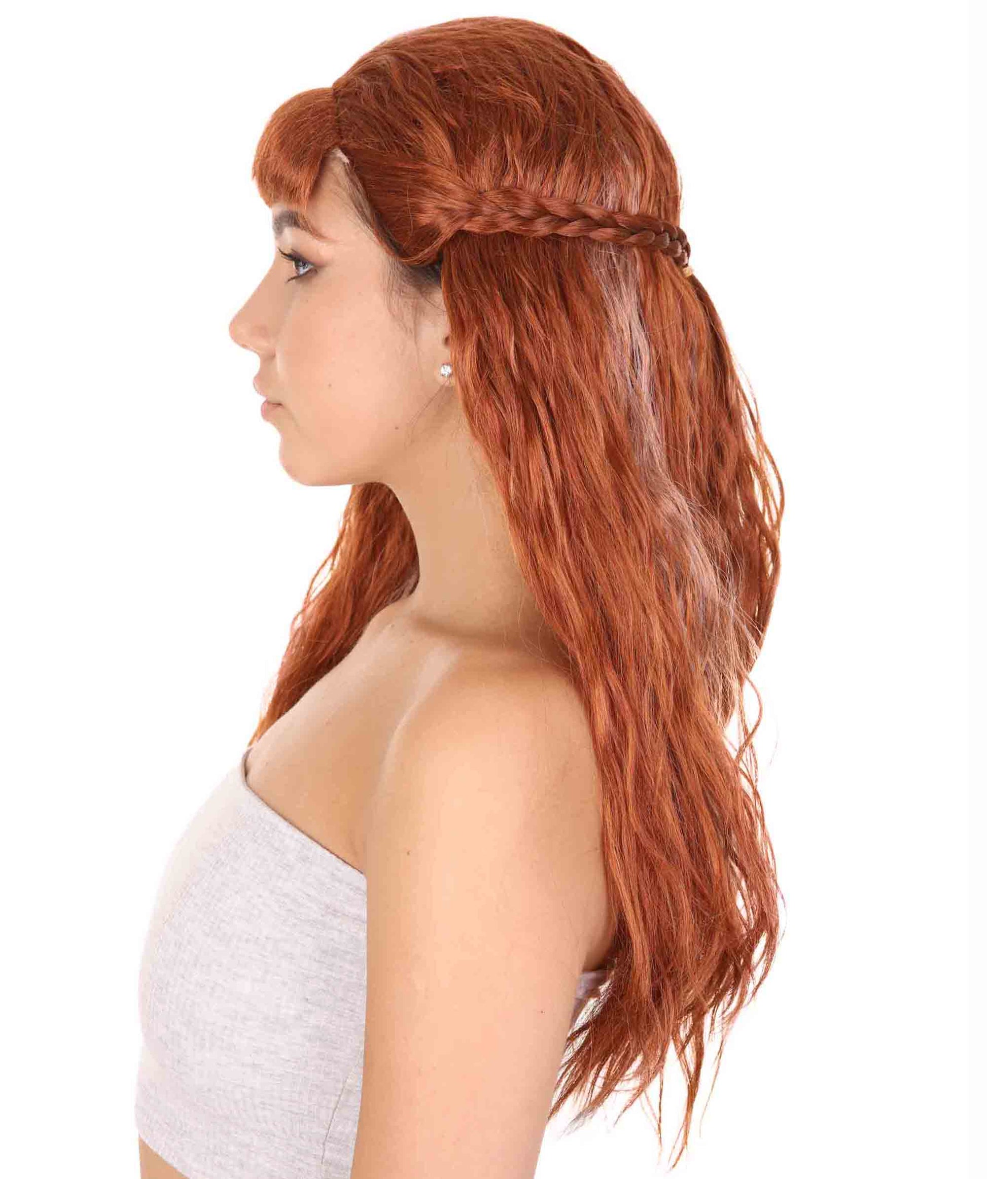 Women's Comic  Auburn Half-wavy Wig