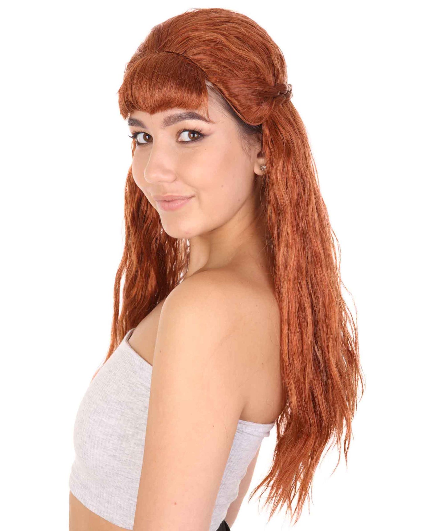 Women's Comic  Auburn Half-wavy Wig