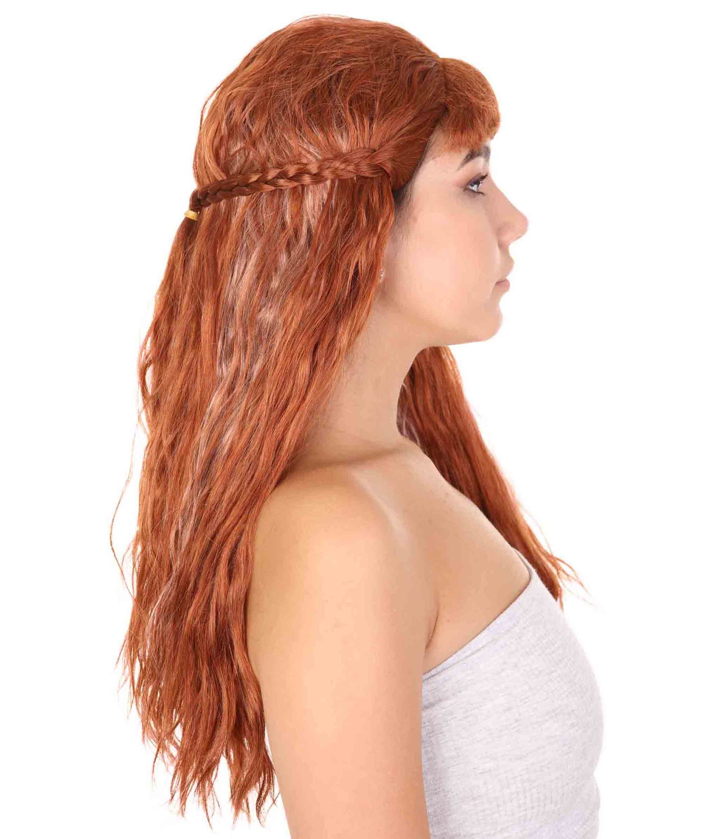 Women's Comic  Auburn Half-wavy Wig