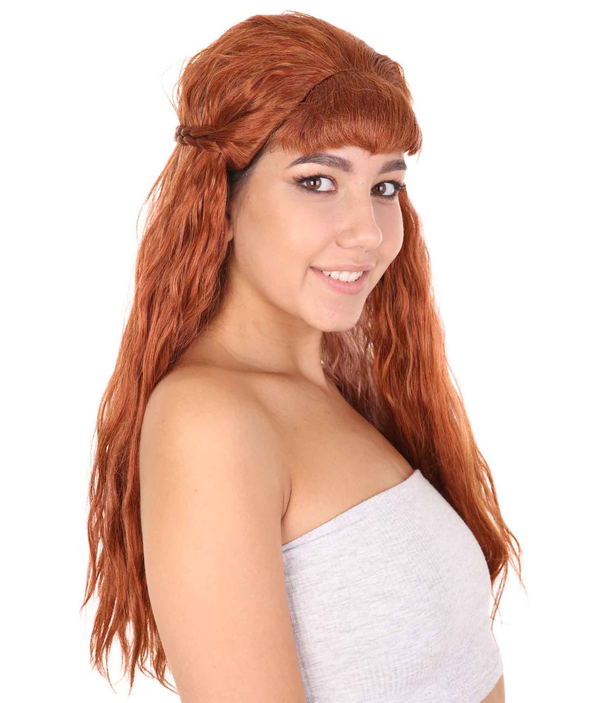 Women's Comic  Auburn Half-wavy Wig