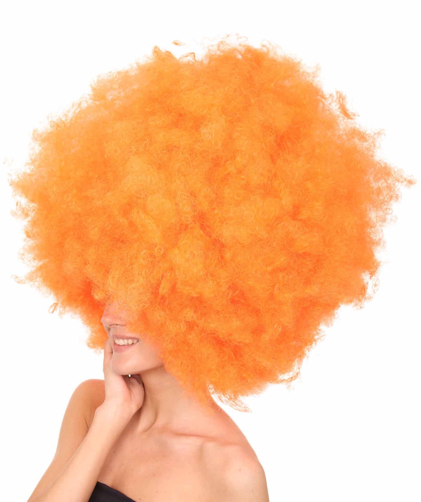 Orange Jumbo Afro Wig