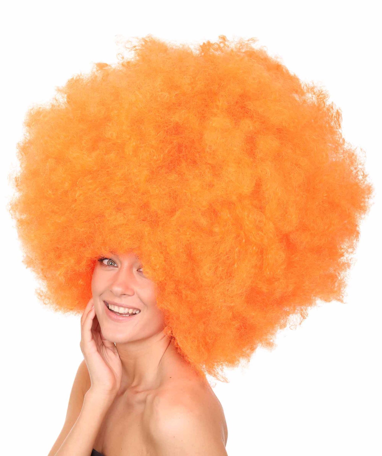 Orange Jumbo Afro Wig