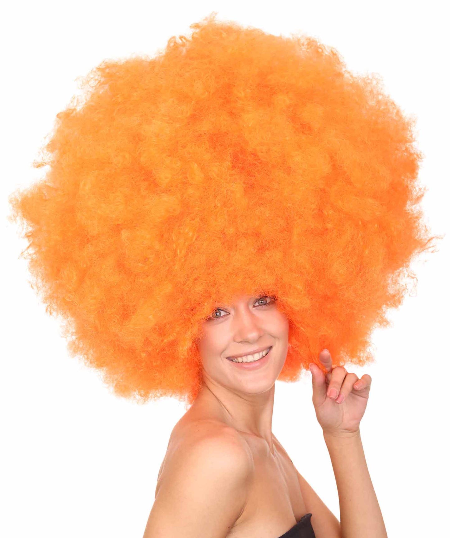 Orange Jumbo Afro Wig